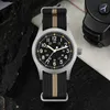 Montre-bracelets Militado ML05 38 mm Vintage Watch VH31 Quartz Mouvement Field Field Crystal Sapphire en forme