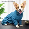 Hundkläder fleece kläder vinter tjock varm kappa väst justerbara husdjur hoodies turtleneck overaller för hundar pitbull greyhound custome