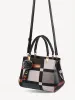 Briefcases 2023 New Luxury Handbag Women Stitching Wild Messenger Bags Designer Brand Plaid Shoulder Bag Female Ladies Totes Handbags
