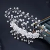 Cabeças de fábricas Estas brancas pérolas de cabelo pentes de cabelo artesanal Austríaco Jóias de casamento Acessórios para joias de noiva