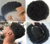 Afro Toupee per giocatori di basket e appassionati di pallacanestro uomini in pizzo per la parrucchiere 10A Virgin Remy Human Hair Reploy9289141