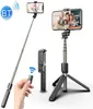 L03 aluminiumlegering vikbar Bluetooth stativ selfie stick018222145