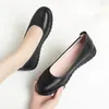 Zapatos casuales mujeres de la cabeza redonda ballet anti-slip ballet de primavera trabajo trabajo mocasines dulces pisos de fondo suave embarazada