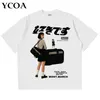Men T-Shirt Cotton Girl Japanese Kanji Print Hip Hop Streetwear Harajuku Short Sleeve Tops Tees Oversized Graphic Y2k Clothing 240422
