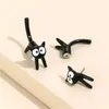 Funny Small Black Cat Earring for Women Girl Fashion Cute Animal Kitten Earrings Fashion Party Festival Piercing Jewelry