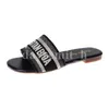 Designer Slippers Femme Sandals Lettre Print Chaussures Summer Bage Slide Classic Fashion Slipper Rubber Mules Flat Mules Luxury Easy Flip Flops