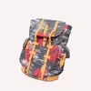 Ny designerpåse designer ryggsäck män och kvinnor stilfull ryggsäck gamla blommor duk läder ryggsäck