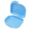 Kompakt multicolor tand ortodontisk hållarbox Case Tooth Protector Anti-Bite Denture Sports Protector Container Box TSLM1