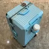 Luggage Large Capacity Travel Luggage Aluminum Frame Suitcase Pull Rod Case 24/26/28/30/32 " with Cup Holder Travel Case Combination Box