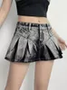 SKIRTS ROCKMORME Vintage lavou a estética de jeans angustiados Y2K Mini Women Women Fairycore Ruffles Retro 2000s Coqutte