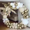 Décoration de fête 158pcs ballons en or nude blanc pour le mariage boho bébé de douche nuptiale anniversaire anniversaire décorations d'anniversaire