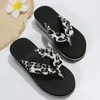 Slippers Leopard Flats Plataforma Mulheres CLIPE TOE SANDALS Sapatos de praia 2024 Verão Flipes Slingback Slides MUJER ZAPATOS