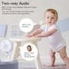 Appareil photo Kerui Baby Monitor WiFi HD Video IP Camera Tuya Smart Temperature Monitor Sound Motion Detection App 2way Audio avec support mural