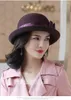 Berets Lady Fashion Fedoras Wool Hat Girls hiver chauds en laine de laine de laine CAP AUTOMNE BRITANNE CIET CIOL B-8685