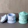 Ceramica stampo in silicone con carosello 3d per organizzatore di gioielli fai -da -te gesso in resina epossidica stampo stampone fioriscono scatola