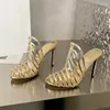 Slippers Summer Ponto Poee Fashion Sexy Sexy Women Women Hollow Out Gladiator Multi Colors Shoes High Party Woman 2024