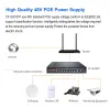 제어 10 대역폭 16G 48V RJ45 1000MBPS 전원 IP 카메라/무선 AP SmartSwitch의 이더넷 오버 전원