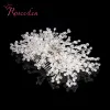 Sieraden roseeden handgemaakte zilveren kleur strass bruids hoofdband haarspeld bruiloft haar ornament accessoires kristal haarkam re710