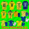 브라질 빈티지 저지 로마리오 라이벌도 브라질 브라질 카를로스 로널드 디노 카미사 드 푸테 볼 1998 2002 Ronaldo Kids Kit Kaka 2006 2004 1994 1970 1957 Pele Retro Soccer Jerseys