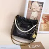 Designer Zadelzak TOTE TOTE KANSISME LEDER VERKOPPELTE ZAK Hoge mini Lingge Chain Dames woon -werkverkeer schoudertas