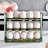 Organisation Egg Rack Holder Storage Box Eggs Basket Container Organiser Kylskåp Dispenser för köksorganisation Matbehållare