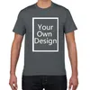Ваша собственная дизайнерская футболка Man Brand Picture Men Men Tshirt Diy Print Cotton Trub