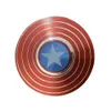 Декомпрессионная игрушка круглый щит алюминиевый веховой Spinner Spinner Superhero быстро вынесенный