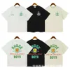 夏のrhudeTシャツRhudeコレクションライスイヤーココナッツツリーレターパターン印刷丸首短袖Tシャツ夏流行