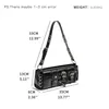 Mabula Vintag Black Underarm Shoulder Bag Punk Stylish Pu Leather Clutch Handbag Retro Rock Unisex Cuboid Purse P1RM#