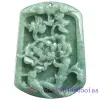 Kettingen Burmese jade bloem hanger talismannen sieraden ketting mannen edelsteen smaragdgroene natuurlijke amulet hangers ontwerper vogel jadeite