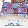 Microvezel strandhanddoek zand gratis draagbaar zwembad met tas voor volwassenen meisjes vrouwen 31x63 inch 240422