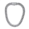 16 mm 3 rijen hiphop tuur instelling Cuban Link Chain VVS Moissanite Diamond Necklace