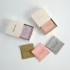 Necklaces 9x9x2.5cm Beige Drawer Gift Box 8x8cm Microfiber Envelope Pouches Custom Logo Wedding Party Jewelry Necklace Packaging Boxes Bag