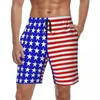 Shorts masculins USA American Flag Board Stars et rayures Y2K Y2k Funny Beach mâles coulant confortable Custom Swim Trunks