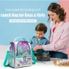 Väskor lunchväska för barn isolerad väska tote med lunchpåse matpåse högkvalitet dublelayer largecapacity vattentät
