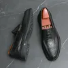 Casual Shoes Spring Patent Leather Men 2024 Slip On Formal Loafers Moccasins Italiensk svart manlig körning