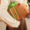 Bags Cute Fully Filled Capybara Plush Animal With Turtle Tortoise Backpack Toys For Baby Appease Sleeping Pillow Christmas Nice Gift