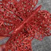 Decorative Flowers 6Pcs Christmas 3"/8cm Decorations Tree Ornaments Wedding Party (Gold)