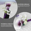Decoratieve bloemen delicate simulatie bloem corsage bruidsmeisje bruid broche huwelijksbenodigdheden