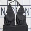 Kobiety jednopoziomowe stroje kąpielowe z wyściełanymi bikini literami kostium kąpiel