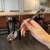 Кофе Scoops из нержавеющей стали ложки корейская длинная ручка с уселением прибухание к домашнему ужину.