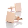 Links Blank Square 4 Color Shirt Cufflinks for Mens Wholesale Metal Copper Cuff Buttons Business Gifts Male Wedding Jewelry