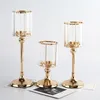 Bandlers Light Luxury Crystal Glass Holder Table de mariage Décoration Ornement Ornement PO Props Iron Crafts Gift Home Gift