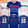 France 1998 레트로 프랑스 축구 유니폼 빈티지 98 04 06 2004 2006 ZIDANE HENRY MAILLOT DE FOOT 축구 셔츠 2000 홈 트레제게 축구 유니폼