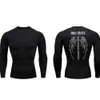 Y2k Kompressionshemd Männer Elastizitätstraining T-Shirt Fitness-Fitness-Training Spannung Sport sportliche Laufmänner Langarm T-Shirt 240418