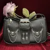 HAEX GOTHIC SCHELLE CHEINS WOMEN'S BASS 2022 Trend Y2K Heart Bolso Mujer fi Punk Harajuku E Girl Shoppers Shoppers B9IQ#