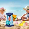 Sand Play Water Fun Childrens Beach Sand Toys Set Sand Wheel Toy Set With Spade Rake 2 Shape Molds Kids Outdoor Play Toyl2404