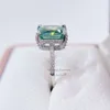 GRA certyfikowana biżuteria ślubna 10k 14k biały złoty zielony pierścionek zaręczynowy