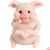 Animali di tè Ivita 100% Sile Reborn Bamboli di maialino morbido arte realistica Mini giocattoli per bambini Bambola di Natale Droping Delivery Home Garden DHG2S