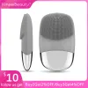 SCRUBBERS 2 IN1 Elektriska ansiktsrengöringsborste Silikon Sonic Face Cleansing Brush Deep Pore Cleaning Massager Face Washing Brush